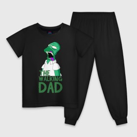 Детская пижама хлопок с принтом The walking dad в Кировске, 100% хлопок |  брюки и футболка прямого кроя, без карманов, на брюках мягкая резинка на поясе и по низу штанин
 | 