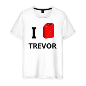 Мужская футболка хлопок с принтом I Love Trevor в Кировске, 100% хлопок | прямой крой, круглый вырез горловины, длина до линии бедер, слегка спущенное плечо. | Тематика изображения на принте: 