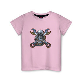 Детская футболка хлопок с принтом Motorhead в Кировске, 100% хлопок | круглый вырез горловины, полуприлегающий силуэт, длина до линии бедер | 