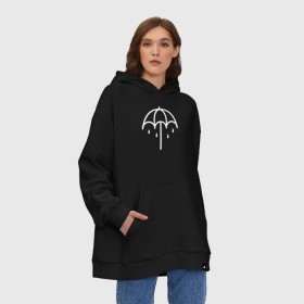 Худи SuperOversize хлопок с принтом BRING ME THE HORIZON в Кировске, 70% хлопок, 30% полиэстер, мягкий начес внутри | карман-кенгуру, эластичная резинка на манжетах и по нижней кромке, двухслойный капюшон
 | bring me the horizon