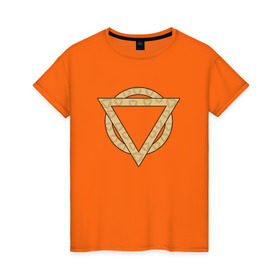 Женская футболка хлопок с принтом Enter Shikari Triangle в Кировске, 100% хлопок | прямой крой, круглый вырез горловины, длина до линии бедер, слегка спущенное плечо | enter shikari | triangle