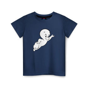 Детская футболка хлопок с принтом Casper в Кировске, 100% хлопок | круглый вырез горловины, полуприлегающий силуэт, длина до линии бедер | каспер | касперприведение | охотники за приведениями