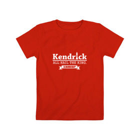 Детская футболка хлопок с принтом Kendrick Lamar в Кировске, 100% хлопок | круглый вырез горловины, полуприлегающий силуэт, длина до линии бедер | kendrick | lamar | кендрик | ламар