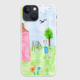 Чехол для iPhone 13 mini с принтом Детские рисунки в Кировске,  |  | dg | габбана | детский | дольче | карандаш | картина | мода | рисунок