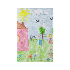 Обложка для паспорта матовая кожа с принтом Детские рисунки в Кировске, натуральная матовая кожа | размер 19,3 х 13,7 см; прозрачные пластиковые крепления | Тематика изображения на принте: dg | габбана | детский | дольче | карандаш | картина | мода | рисунок