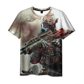 Мужская футболка 3D с принтом Ghost Recon в Кировске, 100% полиэфир | прямой крой, круглый вырез горловины, длина до линии бедер | ghost recon | игры | спецотряд призрак