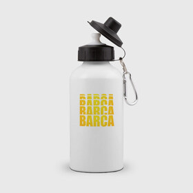 Бутылка спортивная с принтом Barca в Кировске, металл | емкость — 500 мл, в комплекте две пластиковые крышки и карабин для крепления | barcelona | fc | барса | барселона | фк | футбол