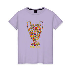 Женская футболка хлопок с принтом Mes que un club в Кировске, 100% хлопок | прямой крой, круглый вырез горловины, длина до линии бедер, слегка спущенное плечо | barca | barcelona | барса | барселона