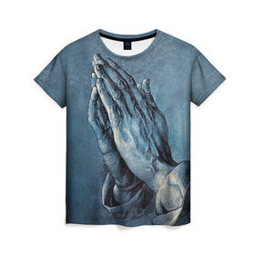 Женская футболка 3D с принтом Руки в Кировске, 100% полиэфир ( синтетическое хлопкоподобное полотно) | прямой крой, круглый вырез горловины, длина до линии бедер | hipster | pray | style | руки | хипстер | хипстеры