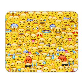 Коврик прямоугольный с принтом Emoji в Кировске, натуральный каучук | размер 230 х 185 мм; запечатка лицевой стороны | Тематика изображения на принте: emoji | смайлы | эмоджи