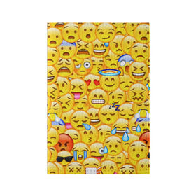 Обложка для паспорта матовая кожа с принтом Emoji в Кировске, натуральная матовая кожа | размер 19,3 х 13,7 см; прозрачные пластиковые крепления | Тематика изображения на принте: emoji | смайлы | эмоджи