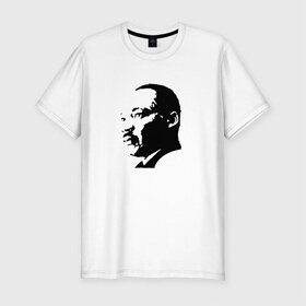 Мужская футболка премиум с принтом Мартин Лютер Кинг в Кировске, 92% хлопок, 8% лайкра | приталенный силуэт, круглый вырез ворота, длина до линии бедра, короткий рукав | Тематика изображения на принте: 