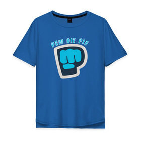 Мужская футболка хлопок Oversize с принтом Pew Die Pie в Кировске, 100% хлопок | свободный крой, круглый ворот, “спинка” длиннее передней части | Тематика изображения на принте: die | pew | pewdiepie | pie
