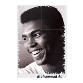 Магнитный плакат 2Х3 с принтом Мухаммед Али (Muhammad Ali) в Кировске, Полимерный материал с магнитным слоем | 6 деталей размером 9*9 см | Тематика изображения на принте: мухаммед али
