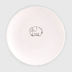 Тарелка с принтом самодостаточный слоник в Кировске, фарфор | диаметр - 210 мм
диаметр для нанесения принта - 120 мм | слон