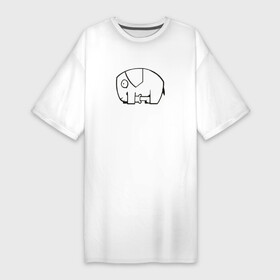 Платье-футболка хлопок с принтом самодостаточный слоник в Кировске,  |  | слон