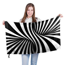 Флаг 3D с принтом Оптические иллюзии в Кировске, 100% полиэстер | плотность ткани — 95 г/м2, размер — 67 х 109 см. Принт наносится с одной стороны | глюк | иллюзия | мем | оптика | орнамент | узор