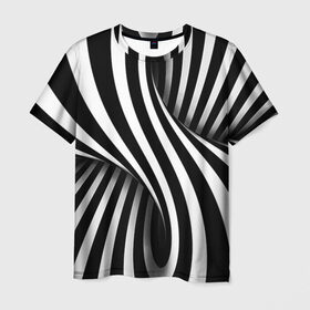 Мужская футболка 3D с принтом Оптические иллюзии в Кировске, 100% полиэфир | прямой крой, круглый вырез горловины, длина до линии бедер | глюк | иллюзия | мем | оптика | орнамент | узор