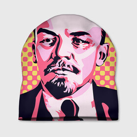 Шапка 3D с принтом Поп-арт. Ленин в Кировске, 100% полиэстер | универсальный размер, печать по всей поверхности изделия | Тематика изображения на принте: lenin | ильич | ленин | поп арт | ретро | ссср | товарищ