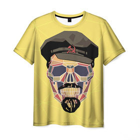 Мужская футболка 3D с принтом Полигональный череп Ленина в Кировске, 100% полиэфир | прямой крой, круглый вырез горловины, длина до линии бедер | lenin | ильич | ленин | полигональный череп | ретро | ссср | товарищ | череп