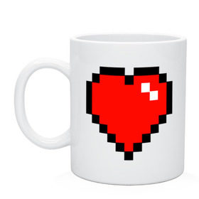 Кружка с принтом Minecraft сердце в Кировске, керамика | объем — 330 мл, диаметр — 80 мм. Принт наносится на бока кружки, можно сделать два разных изображения | minecraft | minecraft сердцесердце | игра | майнкрафт.