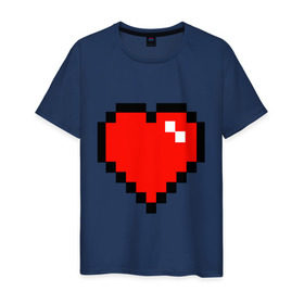 Мужская футболка хлопок с принтом Minecraft сердце в Кировске, 100% хлопок | прямой крой, круглый вырез горловины, длина до линии бедер, слегка спущенное плечо. | minecraft | minecraft сердцесердце | игра | майнкрафт.
