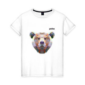 Женская футболка хлопок с принтом Медведь Plan B №5 (чёрный) в Кировске, 100% хлопок | прямой крой, круглый вырез горловины, длина до линии бедер, слегка спущенное плечо | planb | кальян | медведь | планб