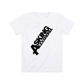 Детская футболка хлопок с принтом Asking Alexandria Logo в Кировске, 100% хлопок | круглый вырез горловины, полуприлегающий силуэт, длина до линии бедер | asking alexandria