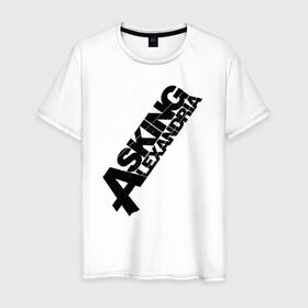 Мужская футболка хлопок с принтом Asking Alexandria Logo в Кировске, 100% хлопок | прямой крой, круглый вырез горловины, длина до линии бедер, слегка спущенное плечо. | Тематика изображения на принте: asking alexandria