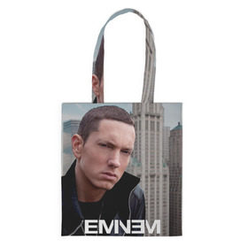 Сумка 3D повседневная с принтом Eminem в Кировске, 100% полиэстер | Плотность: 200 г/м2; Размер: 34×35 см; Высота лямок: 30 см | eminem | music | rap | музыка | реп | эминем