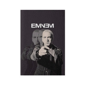 Обложка для паспорта матовая кожа с принтом Eminem в Кировске, натуральная матовая кожа | размер 19,3 х 13,7 см; прозрачные пластиковые крепления | eminem | music | rap | музыка | реп | эминем