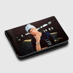 Картхолдер с принтом с принтом Eminem в Кировске, натуральная матовая кожа | размер 7,3 х 10 см; кардхолдер имеет 4 кармана для карт; | eminem | music | rap | музыка | реп | эминем