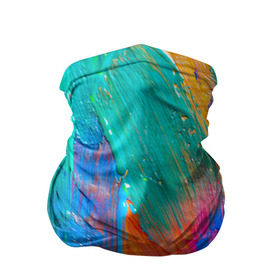 Бандана-труба 3D с принтом Абстракция красок в Кировске, 100% полиэстер, ткань с особыми свойствами — Activecool | плотность 150‒180 г/м2; хорошо тянется, но сохраняет форму | мазки | масло | яркий