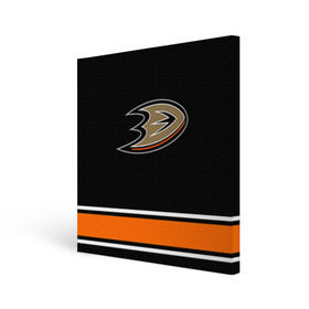 Холст квадратный с принтом Anaheim Ducks Selanne в Кировске, 100% ПВХ |  | anaheim ducks selanne | nhl | спорт | хоккей