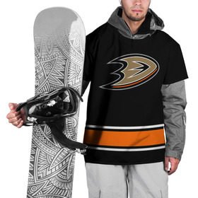 Накидка на куртку 3D с принтом Anaheim Ducks Selanne в Кировске, 100% полиэстер |  | Тематика изображения на принте: anaheim ducks selanne | nhl | спорт | хоккей