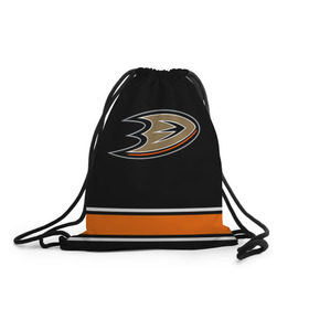 Рюкзак-мешок 3D с принтом Anaheim Ducks Selanne в Кировске, 100% полиэстер | плотность ткани — 200 г/м2, размер — 35 х 45 см; лямки — толстые шнурки, застежка на шнуровке, без карманов и подкладки | anaheim ducks selanne | nhl | спорт | хоккей