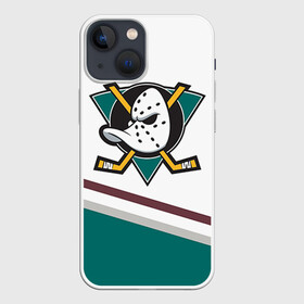 Чехол для iPhone 13 mini с принтом Anaheim Ducks Selanne в Кировске,  |  | anaheim ducks selanne | nhl | спорт | хоккей