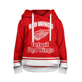 Детская толстовка 3D с принтом Detroit red wings в Кировске, 100% полиэстер | двухслойный капюшон со шнурком для регулировки, мягкие манжеты на рукавах и по низу толстовки, спереди карман-кенгуру с мягким внутренним слоем | detroit red wings | nhl | спорт | хоккей