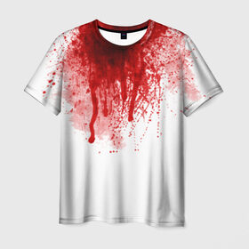 Мужская футболка 3D с принтом Кровь в Кировске, 100% полиэфир | прямой крой, круглый вырез горловины, длина до линии бедер | halloween | без головы | кровь | праздник | тыква | хэллоуин