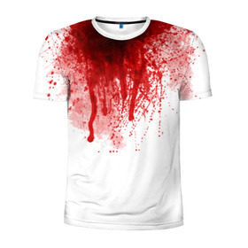 Мужская футболка 3D спортивная с принтом Кровь в Кировске, 100% полиэстер с улучшенными характеристиками | приталенный силуэт, круглая горловина, широкие плечи, сужается к линии бедра | halloween | без головы | кровь | праздник | тыква | хэллоуин