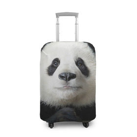 Чехол для чемодана 3D с принтом Панда в Кировске, 86% полиэфир, 14% спандекс | двустороннее нанесение принта, прорези для ручек и колес | панда