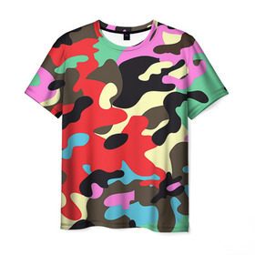 Мужская футболка 3D с принтом Камуфляж в Кировске, 100% полиэфир | прямой крой, круглый вырез горловины, длина до линии бедер | army | military | армия | камуфляж