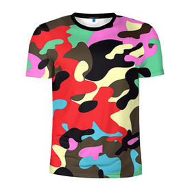 Мужская футболка 3D спортивная с принтом Камуфляж в Кировске, 100% полиэстер с улучшенными характеристиками | приталенный силуэт, круглая горловина, широкие плечи, сужается к линии бедра | army | military | армия | камуфляж
