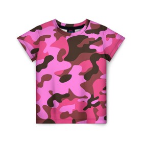 Детская футболка 3D с принтом Камуфляж в Кировске, 100% гипоаллергенный полиэфир | прямой крой, круглый вырез горловины, длина до линии бедер, чуть спущенное плечо, ткань немного тянется | Тематика изображения на принте: army | military | армия