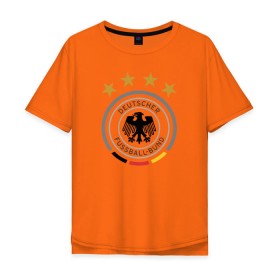 Мужская футболка хлопок Oversize с принтом Сборная Германии в Кировске, 100% хлопок | свободный крой, круглый ворот, “спинка” длиннее передней части | germany | германия