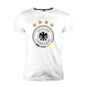 Мужская футболка премиум с принтом Сборная Германии в Кировске, 92% хлопок, 8% лайкра | приталенный силуэт, круглый вырез ворота, длина до линии бедра, короткий рукав | germany | германия