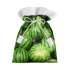 Подарочный 3D мешок с принтом Арбузы в Кировске, 100% полиэстер | Размер: 29*39 см | арбуз | еда | фрукт | ягода