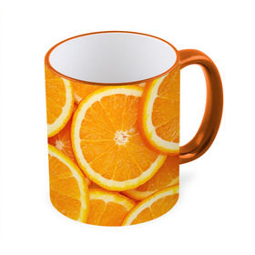 Кружка 3D с принтом Апельсин в Кировске, керамика | ёмкость 330 мл | апельсин | еда | лимон | фрукт