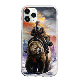 Чехол для iPhone 11 Pro матовый с принтом Медведь в Кировске, Силикон |  | лес | медведь | мишка | патриот | россия | я русский