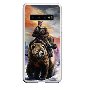 Чехол для Samsung Galaxy S10 с принтом Медведь в Кировске, Силикон | Область печати: задняя сторона чехла, без боковых панелей | Тематика изображения на принте: лес | медведь | мишка | патриот | россия | я русский